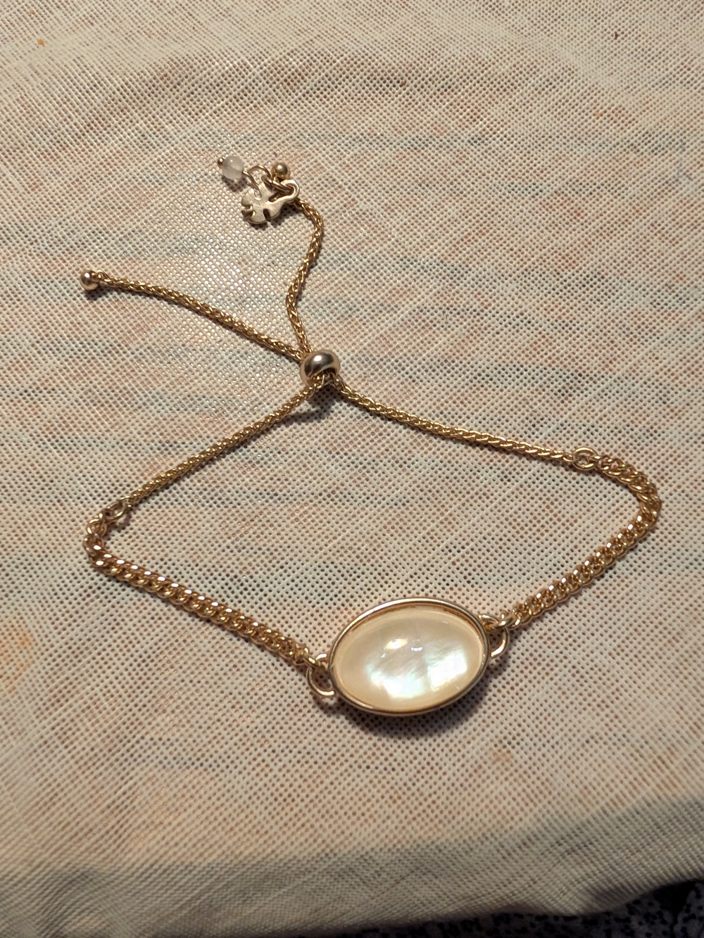 Lucky Brand Gold and Mother-of-Pearl Adjustable Bracelet